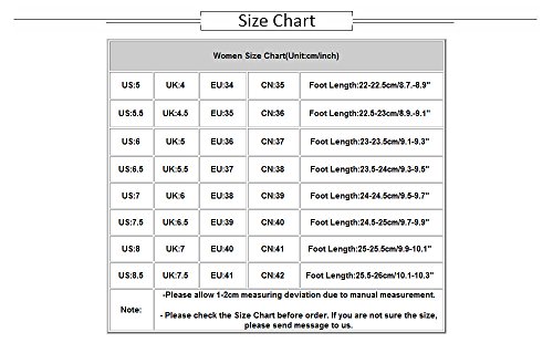 Goldweather Women Running Shoes Fashion Thick Bottom Platform Non-Slip Outdoor Walking Sports Sneaker (US:5.5, Red) - Thumbnail 6