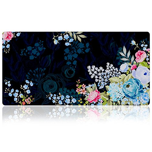 Extra Large Mouse Pad - Floral Design Gaming or Desk Mousepad - 31.5" x 15.7"x0.12''(3mm Thick)- XXL Protective Keyboard Desk Mouse Mat for Computer/Laptop（Peony） - Thumbnail 7
