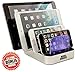 USB Charging Station Dock, Multi-Port Super Fast Charging - iPhone, iPad, Samsung Galaxy, Tablets, Kindles, LG, Nexus, HTC and all your other devices Plus Bonus TWO USB Charging Cables