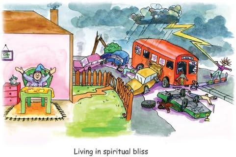 Spiritual Bliss - Humorous & Fun, Spiritual Blank Greeting Cards. Meditation, Reiki, Healing, Chakras, Karma,