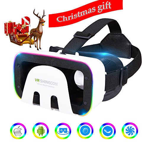 3D VR Glasses VR Virtual Reality for 3D Games Movies& Lightweight with &Adjustable Pupil and Object Distance for Apple iPhone More Smartphones