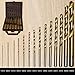 99 Pieces Twist Drill Bit Set Titanium HSS 4241, 135° Tip High Speed Steel, Size from 1/16