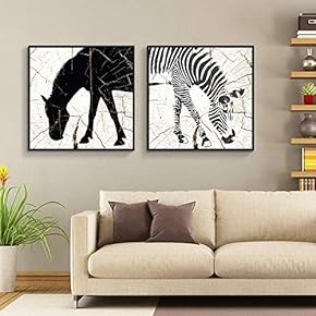 Floating Framed Canvas Wall Art for Living Room, Bedroom Wooden Background Animal Canvas Prints for Home Decoration Ready to Hang - 16"x16"x2 Panels