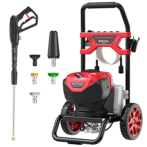 POWERWORKS Electric Pressure Washer,2200 PSI 2.3 GPM Power Washers,14