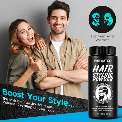 Hair Wax Powder for Men, Volumising Hair Powder, 30 g, Men's Hair Powder, Natural Matte Effect, Texturizing Powder Without Residues, Instant Volumising, Long Lasting Hold, Fine Hair