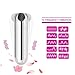 Vibrator Clitoris and G-Spot Nipple Stimulator Vibrate Massager Bullet Orgasm Vagina Dildo for Travel USB Rechargeable Portable Waterproof Vibrating Wand Adult Sex Toys (Silver)