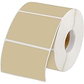 Muka 800 PCS 1.5" x 2.25" Brown Thermal Labels Color Label for Barcodes, Address, Consignment, Compatible with Thermal Label Printer