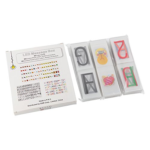 ME456 270 Black Letters, Pastel Colour Letters, Pastel Colour Emojis and Special Decorative Symbols for Use with A4 Cinematic Light Up Box
