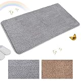 Indoor Doormat Front Door Mat Non Slip Rubber Backing Super Absorbent Mud and Snow Magic Dirts Trapper Mats Entrance Door Rug Shoes Mat Machine Washable Carpet - Grey, 20"x 31.5"