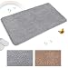 Indoor Doormat Front Door Mat Non Slip Rubber Backing Super Absorbent Mud and Snow Magic Dirts Trapper Mats Entrance Door Rug Shoes Mat Machine Washable Carpet - Grey, 20"x 31.5" primary