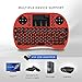 Rii i8+ Mini Wireless 2.4G Backlight Touchpad Keyboard with Mouse for PC/Mac/Android, Red (mwki8+)