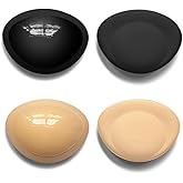 2 Pairs Removable Bra Pads Lift Breast Inserts Self-Adhesive Silicone Bra Inserts Breast Pads Invisible Padded Bra Cups Insert Bikini Push Up Sticky Bra Cups Sports Cups for Swimsuit Bikini Top