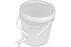 OSOLADY 10l Plastic Water Bucket with Spigot and Handle Large-Capacity Liquid Container for Beverage