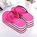Womail 2016 Fashion Summer Clip Toe Platform Wedge Sandals High Heel for Women Hot Pink (39)