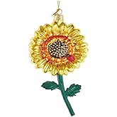 Noble Gems Sunflower Glass Christmas Tree Ornament NB1648