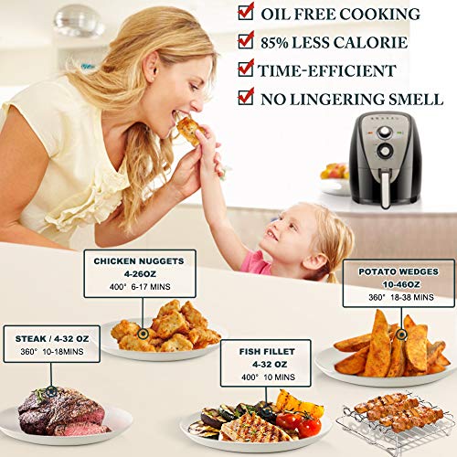 Secura Air Fryer XL 5.3 Quart 1700Watt Electric Hot Air Fryers Oven