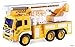 Memtes Friction Powered Hoist Bucket Construction Cherry Picker Lift Truck Toy with Lights and Sounds for Kids