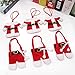 6PCS Santa Suit Christmas Silverware Holder Pockets Red Kitchen Cutlery Bag Santa Suit Dinner Flatware Holders