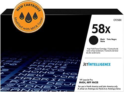 CPS CF258X High-Yld MICR Toner for HP Laserjet M404n, M404dn, M404dw Printers - 58X