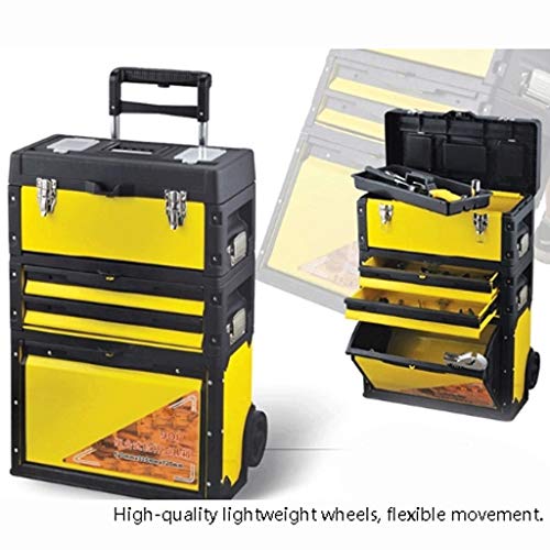 LMJ Werkzeugkasten Trolley Werkzeugkästen for Multifunktionale DREI-Schicht-Kombi-Pull-Rod-Werkzeugkasten mit hoher… – Bild 7