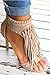 Huiyuzhi Womens Open Toe Fringe Tassel Sandal High Heel Pump Sandal,Apricot,8.5 B(M) US