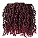 3 Packs Short Curly Spring Pre-twisted Braids Synthetic Crochet Hair Extensions 10 inch 15 strands/pack Ombre Crochet Twist Braids Fiber Fluffy Curly Twist Braiding Hair Bulk (pack of 3), T1B/BUG#