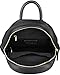 B BRENTANO Vegan Multi-Zipper Top Handle Mini Backpack with Tassel Accents (Black)