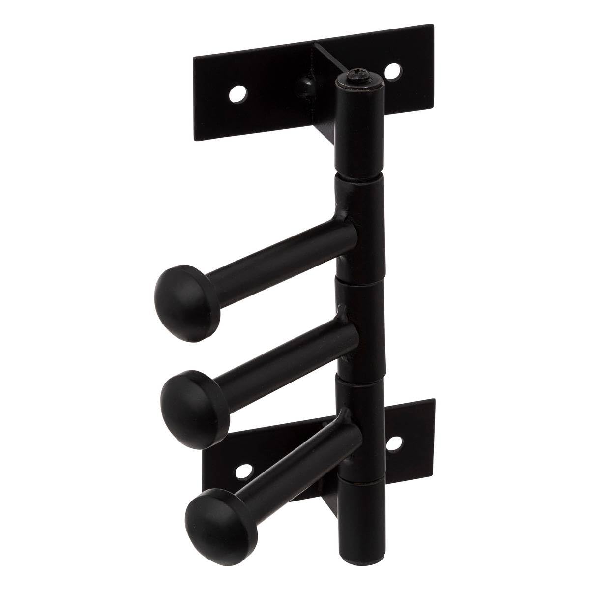 5five 3-Head Swivel Hook Metal Black