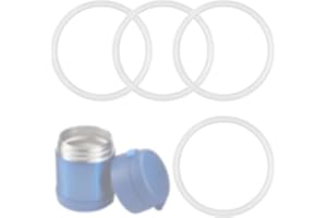 Silicone Food Jar Gaskets, Replacement Lid Seals Compatible with Thermos Funtainer 10oz (White)