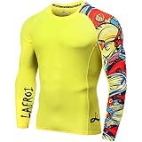 LAFROI Men's Long Sleeve Compression Shirt - UPF 50+ Rash Guard For Sports & Outdoor Activities