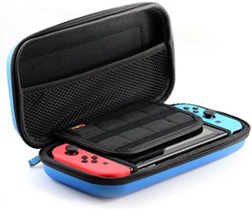2017 Nintendo Switch Carry Case EVA Hard Shell Protective Storage Bag for Switch Game Console (Blue)