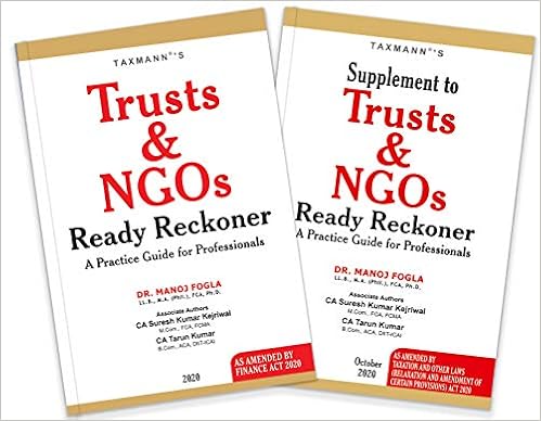 Taxmann’s Trusts and NGOs Ready Reckoner with Supplement 