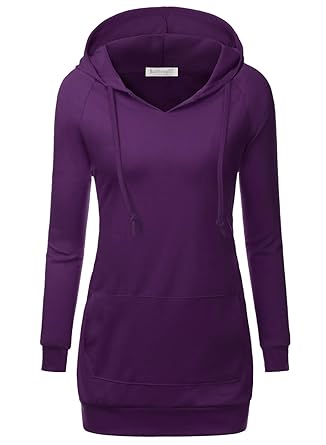 BAISHENGGT Damen Langarmshirt Kapuzenpullover Shirt Sweatjacke Hoody Tunika Pulli