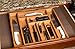 BirdRock Home Bamboo Expandable Utility Drawer Organizer – Utensil Silverware – Spoon Knife Fork – 17.5 Inch – Large – Natural Wood – Tray – Adjustable Kitchen Organization