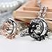 Flongo Men's Womens 2PCS Stainelss Steel Simple Queen King Crown CZ Valentine Pendant Necklace