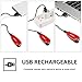 USB Rechargeable LED Safety Lights (2 Pack) - Clip on Strobe Running Lights for Runners, Joggers,Walkers,Kids,Dogs,Bike Tail Lights - High Visibility Accessories for Reflective Gear (1 Pack red)