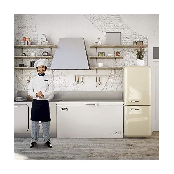 KITMA Commercial Top Chest Freezer 9.6 Cu. Ft. Deep Ice Cream Freezer