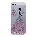 iphone 5 case, iphone 5s case,I-Fashion Hard Butterfly Dress Girl Design Princess Pattern Premium Pc Cover Apple Iphone 5/5s/5g-purple