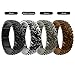 Silicone Rings –Tire Tread Design Rubber Wedding Bands for Men – 8.7 mm Wide Silicone Rings for Men – Breathable Silicone Wedding Bands with Groove for Protection from Extreme Conditions