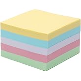 Mogoostry Non-Stick Note Cube 500 Sheets Non-Sticky Notes 3.3"x3.3" Blank Colorful Paper Memo Scratch Pads Refills Reminder Cubes for Taking Notes