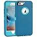 Maxcury Crosstreesports iPhone 6 Case iPhone 6s Case Heavy Duty Shockproof Series Case for iPhone 6/6S (4.7")-V2 with Built-in Screen Protector Compatible with All US Carriers - Teal and Lt Blue primary