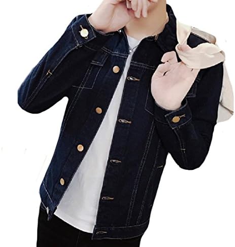 Howme Mens Casual Regular Fit Handsome Long Sleeve Trucker Jacket 1 S