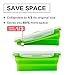 Collapsible Kitchen Storage Containers Freezer and Microwave Safe, Dishwasher Safe Tupperware Storage Containers for Food，Silicone 4 Set Containers Travel Food Storage, Silicone Lunch Containers