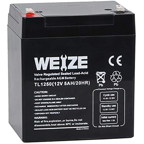 Weize 12v 5ah Sla Rechargeable Battery Replaces 12 Volt 4ah 4 5ah For Alarm System Home Security Electric Scooter Bicycle Pricepulse Weize 12v 5ah Sla Rechargeable Battery Replaces 12 Volt 4ah 4 5ah For Alarm System Home Security Electric Scooter Bicycle Pricepulse