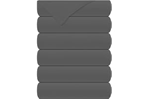 ROYALE LINENS Royale Linen 6 Pack Bulk Flat Sheet Set - Top Sheet - Soft 1800 Microfiber - Wrinkle & Stain Resistant - for Hotel, Massage Table, Hospital, Dorm - King Flat Sheet Sold Separately (King, Grey)