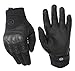 Seibertron Carbon Fiber Hard Knuckle Sheepskin Palm Motorcycle Gloves Black M