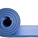 REEHUT 1/2-Inch Extra Thick High Density NBR Exercise Yoga Mat for Pilates, Fitness & Workout w/Carrying Strap (Blue)