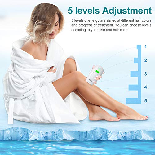 IPL Hair Removal System PELCAS 600,000 Flashes Light Hair Removal Device Permanent Professional Full Body Hair Removal Epilator 2 in 1 Functions Strengthen Version for Home Use
