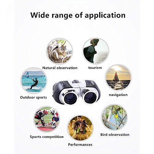 Binoculars for adults and kids 10x22 Binoculars Compact High power Low light night Vision use for outdoor birding travelling hunting etc - Thumbnail 5
