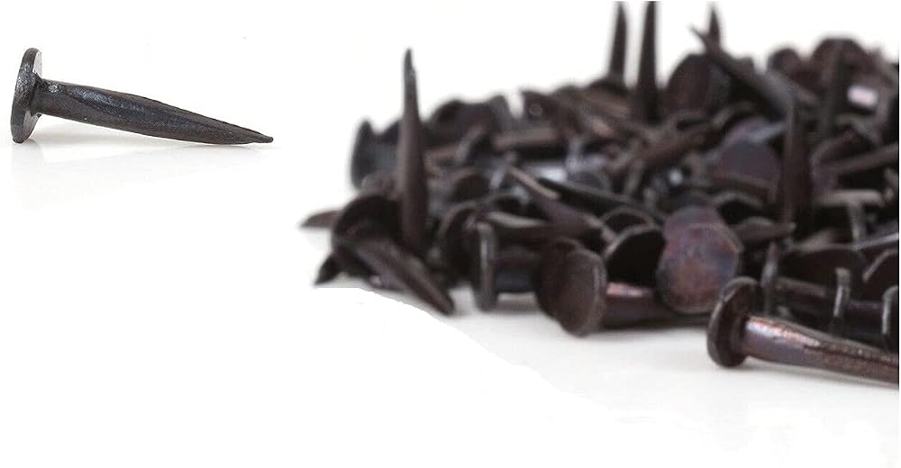 SISI UK Carpet & Upholstery Tacks 20mm Blu Steel Black Pack 50